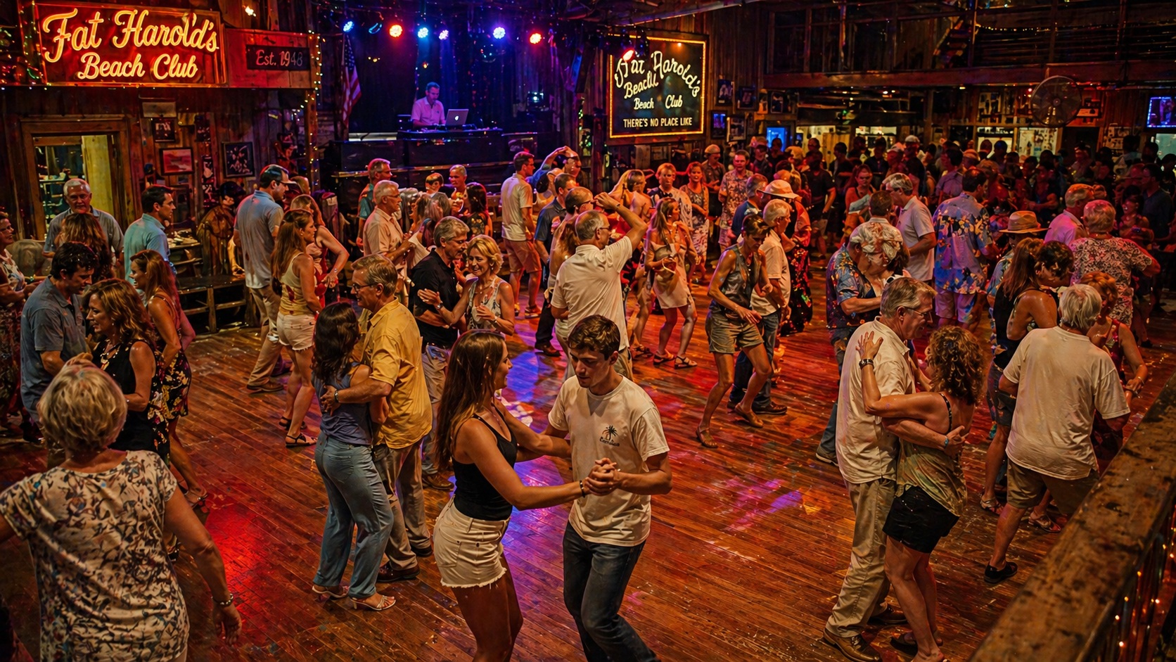 Fat Harold's Beach Club at 212 Main Street on Ocean Drive in North Myrtle Beach SC — home of the shag dance